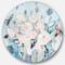 Designart - Abstract Pink Flowers Farmhouse Waterpainting - Farmhouse Metal Circle Wall Art